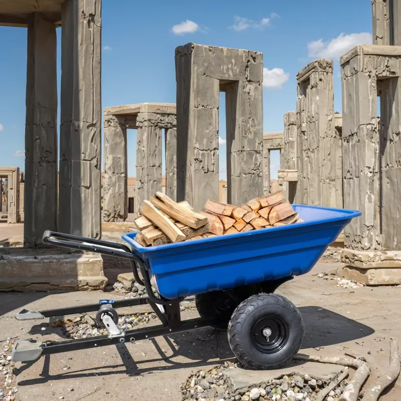 Heavy Equipment Hauling - Polymer Tow Behind Dump Swivel Cart
