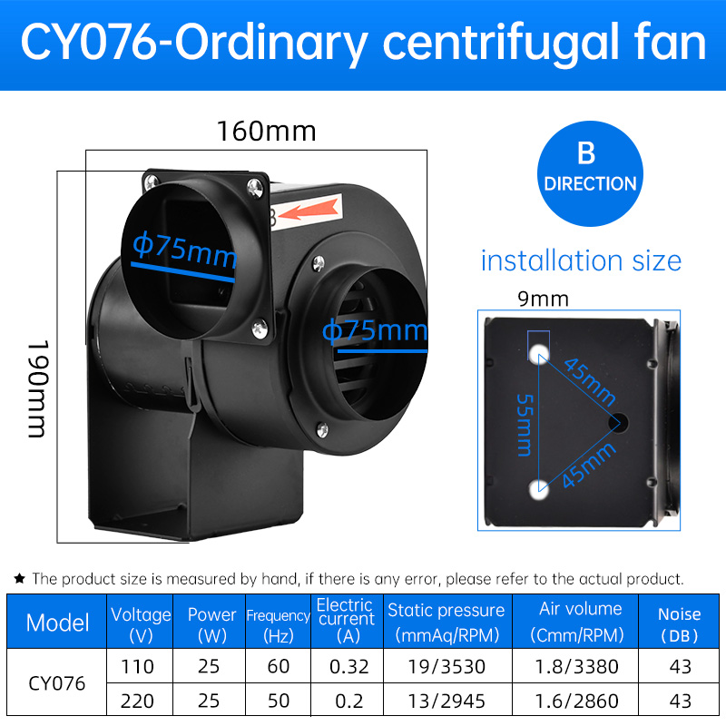 CY076 220v/110v High Power Pow - đánh giá và giá Exhaust Fan Industrial